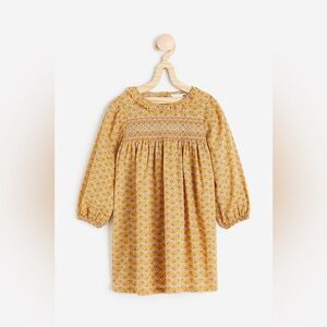H&M Yellow Floral Smocked Dress size 4T